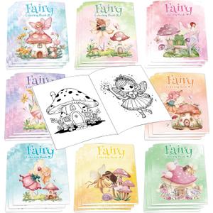 24Pcs Fairy Coloring Books Mini Coloring Books, Party Favors Fairy Painting Book for Classroom Gifts Favor