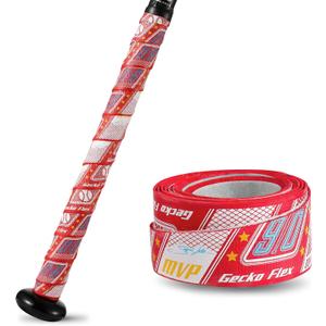 1.1mm Bat Grip Tape, Greek Key Double-Stamping Textured, Baseball & Softball Bat Tape for All-Weather Performance, Non-Slip, Precut for Easy Install