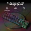 Redragon S107 Gaming Keyboard and Mouse, RGB Gaming Keyboard and 3200 DPI Mouse Combo with Large Mouse Pad, 25-Key Anti-Ghosting, Mechanical Feeling Keyboard, Plug & Play to PC, Laptop