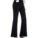 Tapata Women's 28"/30"/32"/34" Stretchy Bootcut Dress Pants with Pockets Tall, Petite, Regular for Office Work Business 30'', Black, Pinstripe, L