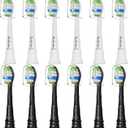 Replacement Toothbrush Heads Compatible with Philips Sonicare, Brush Head for Phillips Sonicare C-1 C-2 4100 5100 5300 6100 Electric Toothbrushes, White/Black, 12 Count