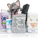 Acrylic Diaper Caddy Organizer - Stylish Portable Nursery Storage Basket with Handle & 3 Spacious Compartments - Perfect for Diapers, Wipes, Creams - Baby Shower & Nursery Must Haves