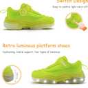 YESKIS Kids Light Up Sneakers for Boys Girls Running Tennis Shoes Lightweight Breathable Led Flashing Fizzzy Athletic Sport, Little Kid and Big Kid