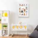 FramePro My First Year Picture Frame, Baby's First Twelve Months Photo Collage and Gender Neutral Keepsake, Ideal for Baby Shower, New Mom Gift and Nursery Decort, Displays One 5x7 Photo and Twelve 2x3 Pictures