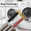 3 Prong Dryer Cord 6 FT, NEMA 10-30P to 3-Wire Appliance Cord, 30-Amp, 3 Wires with Eyelet Connectors, 10 Gauge Copper Wire, Grey Cable