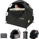 Pop Up Blackout Tent for Babbies and Toddlers, One Click Setup Baby Travel Crib Tent, Blackout Cover for Pack N Play and Baby Crib