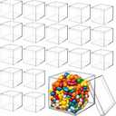 Clear Acrylic Boxes 2x2x2 Inch，Small acrylic gift box with Lid, Clear Square Cube Acrylic Candy Storage for Candy,Gift,Stackable Cube Container, Transparent Box Favor Boxes for Display
