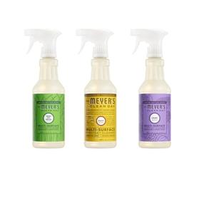Mrs. MEYER'S CLEAN DAY Multi-Surface Cleaner 16 Fl Oz Each, 1 CT (Lilac + Daisy + Fresh Cut Grass) (Variety Pack)