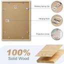 TONES FRAME DESIGN 16x20 Solid Wood Frames Set of 3,Natural Oak Wood Picture Frame can Display Photo 11x14 With Mat or 16 x 20 Without Mat,Poster Frame for Wall Home Decor,3 Pack, 16x20-3pk