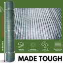 WindscreenSupplyCo] 60% 5'10'' x 100 FT Eyelets Shade Cloth Roll Sunblock Shade UV Resistant Net for Garden Greenhouse Flower Plant Patio Kennel, Green - PS6160GRN