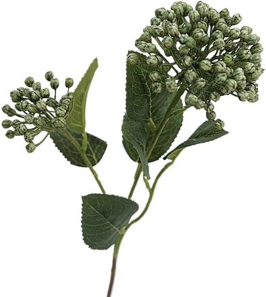 HUFFA Artificial Flower Hydrangea Fruit Decoration Ornaments Flower Art Home Flower Arrangement Photography Props(Green)