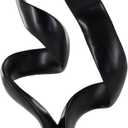 15" Modern Abstract Ribbon Decorative Sculpture, Knot Sculptures,Home Decor,Coffee Table Statues,Dining Living Room Desk DecorBlack
