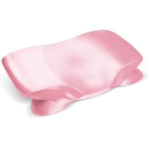 Satin Pillowcase for Cervical Pillow, Ergonomic Case, Smooth & Silky Soft Sleeping Pillowcase, Pink Pillow Cover with Zipper