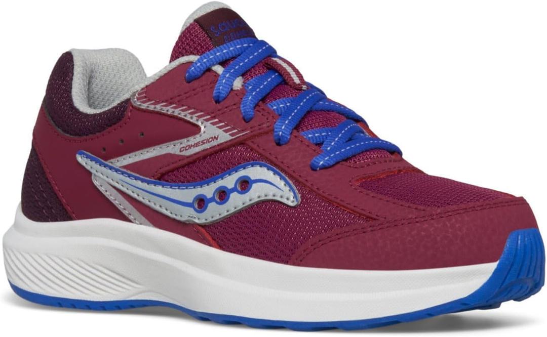 Saucony Kids' Cohesion Kdz (4 Wide Big Kid, Plum)