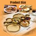 Cluster of 9 Round Serving Bowls, on an Elegant 22-Inch Gold Tray Perfect for Snacks Dips and Appetizers at Parties Weddings and Gatherings, A Decorative Multi-Bowl Platter for Entertaining