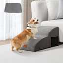 Topmart High Density Extended Foam Dog Ramp&Steps 2 Tiers & Replacement Waterproof Washable Cover