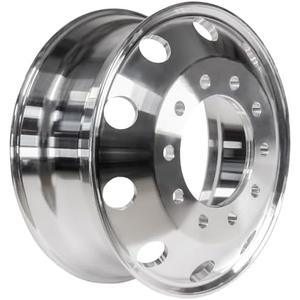 WheelDepot Aluminum Truck Wheel 24.5” x 8.25” Forged Wheel for Trucks and Buses Machine Bright 1 PC