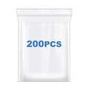 200 PCS 2" x 3" Thick 4 Mil Small Clear Zip Poly Bags Plastic Reclosable Zip Seal Lock Bags Heavy-Duty Necklace Ring Coin Beads Jewelry Pill Zipper Bag