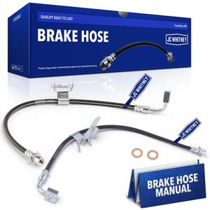 JC Whitney JFBAJCWBHH00113 Set of 2 Front Left & Right Brake Hydraulic Hoses - Compatible with Chrysler 300 2005-2010, Dodge Charger 2006-2010, Challenger 2009-2010, Magnum 2005-2008