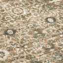 ReaLife Rugs Machine Washable Area Rug - Living Room Bedroom Bathroom Kitchen Entryway Office - Padded Low Pile Stain Resistant Premium - Boho Farmhouse Vintage - Dua - Brown Gray Beige 4' x 6'