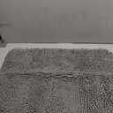 Arotive Bathroom Rugs 30x2, Extra Soft Absorbent Shaggy Chenille Bath Rugs, Machine Washable Rubber Backing Non-Slip Bath Mats for Bathroom Floor Tub and Shower, Home Decor Accessories,Light Grey