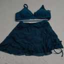 Blooming Jelly Women's High Waisted Bikini Sets Tummy Control Swim Skirt Two Piece Swim Suit 2025 Retro Swimsuit S