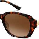 Retro Polarized Hexagon Sunglasses Womens - Trendy Cat Eye Sun Glasses Lightweight 90s Shades with UV Protection
