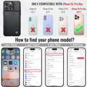 Vinich for iPhone 16 Pro Max Wallet Case with Card Holder, RFID Blocking Credit Slots Kickstand Shockproof Phone Cover Fit for iPhone 16 Pro Max 6.9" Black