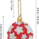 Garneck 15Pcs Christmas Diamond Art Ornaments Xmas Diamond Art Keychain Kit Dotting Kit Dotting Keychain Decorations for Christmas Supplies