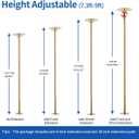 UMEKEN Spinning Static Dance Pole Portable Removable Adjustable 45mm Dancing Pole for Home Exercise Club Party Pub, Dancer Pole for Beginners and Professionals 440lb Weight Capacity