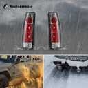 Tail Lights Assembly for 1988-1999 Chevy C/K 1500/ 2500/ 3500, 1992-1999 Chevy Suburban 1500/ 2500, 1992-1994 Chevy Blazer, 1995-2000 Tahoe, 1988-1999 GMC Suburban C/K 1500/ 2500/ 3500 (Clear)