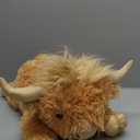 Weighted Highland Cow Stuffed Animals, 4.2 Lbs Weighted Highland Cow Plush for Kids & Adults, 21.6 Inch Large Cattle Pillow Toy Gift for Christmas Birthday Gift (Yellow)