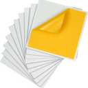 MIMAX Peel-and-Stick Baseplates 10PCS (10"x10"), Toy Building Brick Blocks Base Plates, Self Adhesive Baseplate for All Major Brands, Build On Table Wall (White)