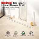 Neodrain 48-Inch Linear Shower Drain-Brushed,with Tile Insert Grate