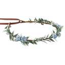 Flower Crowns for Women Girls - Handmade Fairy Wreath Renaissance Garland Bridal Cosplay DIY Halloween Christmas Maternity Shoot Vacation Photography Props Shower Blue Rose