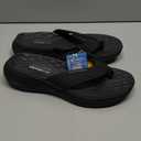 Skechers Vapor Foam Sandal, SAYTO Men's Toe Post Sandals, Black, 12