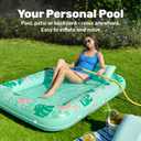 SLOOSH Inflatable Tanning Pool Lounger Float, 70" x 46" Pool Floats Adult with Pillow, 4 in 1 Suntan Tub Raft Floatie,Sunbathing Bed Lounge for Water Blow Up Ball Pit Party Gifts, L-Aqua Blue