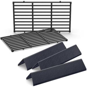 QuliMetal 7637 7635 Grill Replacements for Weber Spirit E210, E220, S210, S215, Spirit 200 & GS4 Spirit II E210, Spirit II E220 Series with Front-Mounted Control, 15.3" Flavorizer Bars & 17.5" Grates