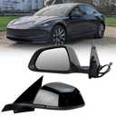 Left Driver Side Mirror Compatible with Tesla Model 3 2017-2023 Replacement 1592031-00-E, 159203100E Power Heated Memory 13 Pins