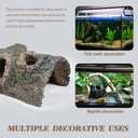 fazhongfa Reptile Hide Tree Trunk Lizard Snake Gecko Axolotl Spider Turtles Bearded Dragon Tank Accessories Large Hollow Log for Aquarium or Fish Tank Resin Wood Decorations Ornament