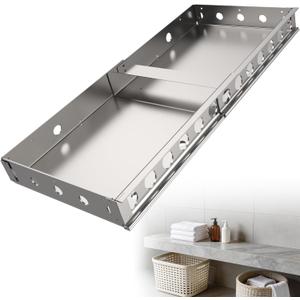 Floating Shower Bench - Adjustable, Pre-Formed Rectangular Shower Bench (3x14.5x19-33)