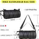 Bike Handlebar Bag, 2.4L Large Capacity Bicycle Front Storage Pouch with Detachable Shoulder Strap, Waterproof Universal Fit for MTB Road Bike Folding Bike Scooter (Black)