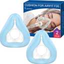 2 Packs CPAP Mask Cushion for F20-Style Full Face Mask Medium - Innovative 3D Memory Foam with Built-in Silky Blue Liner, Highlight Cool Fit & Secure Seal for ResMed Airtouch F20 & Airfit F20 - Medium