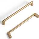 Goo-Ki Champagne Bronze Cabinet Pulls with 7.6'' Hole Centers, Modern Style Zinc Alloy Cabinet Handles for Dresser,Wardrobe,Cupboard- 2 Pack