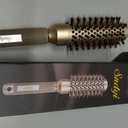 Sndyi Small Round Brush for Blow Out, Nano Thermal Ceramic Ionic Round Hair Brush with Boar Bristles, Boost Shine & Volume, For Short Hair with Quick Blow Drying & Salon Styling - 2.3'', Barrel 1.3''