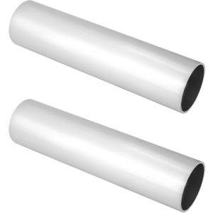 QWORK Straight Intercooler Pipe, 2 Pack Aluminum Pipe Tube Intercooler Pipe, OD 3"(76mm), Length 11.8" (300mm), Air Intake Tube, Brushed