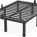 King Bed Frame, 14 Inch High 3500 lbs Metal Platform, Mattress Foundation with Steel Slat Support/No Box Spring Needed/Noise Free/Non-Slip/Easy Assembly