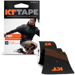 KT Tape, Pro Synthetic Kinesiology Athletic Tape, 20 Count, 10 Precut Strip