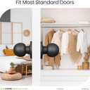 HOSOM 2 Pack Dummy Door Knob Matte Black Dummy Door Knob Single Side Closet Door Knob Set Keyless, Exterior/Interior Door Handle, Individual Non-Turning