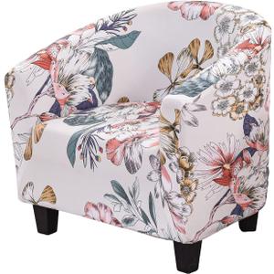 NILUOH Club Chair Slipcover Jacquard Tub Chair Cover Stretch Armchair Covers Sofa Cover Furniture Protector for Living Room (A52)